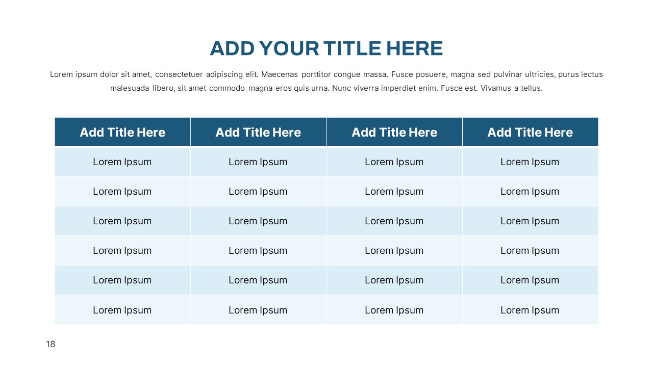 Clean Corporate Deck PowerPoint Template columns slides