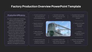 Factory Production Overview PowerPoint Template