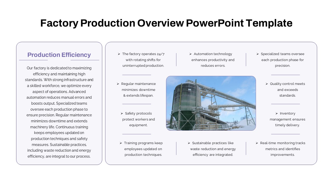 Factory Production Overview PowerPoint Template featured image