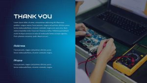 Free Electronics PowerPoint Template thank you slide