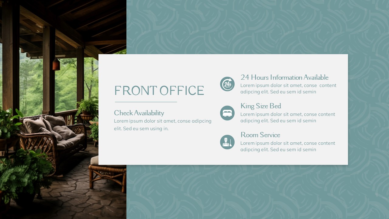 Free Hotel PowerPoint Template office slide