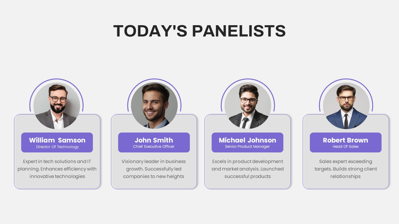 Today's Panelists PowerPoint Template featured image