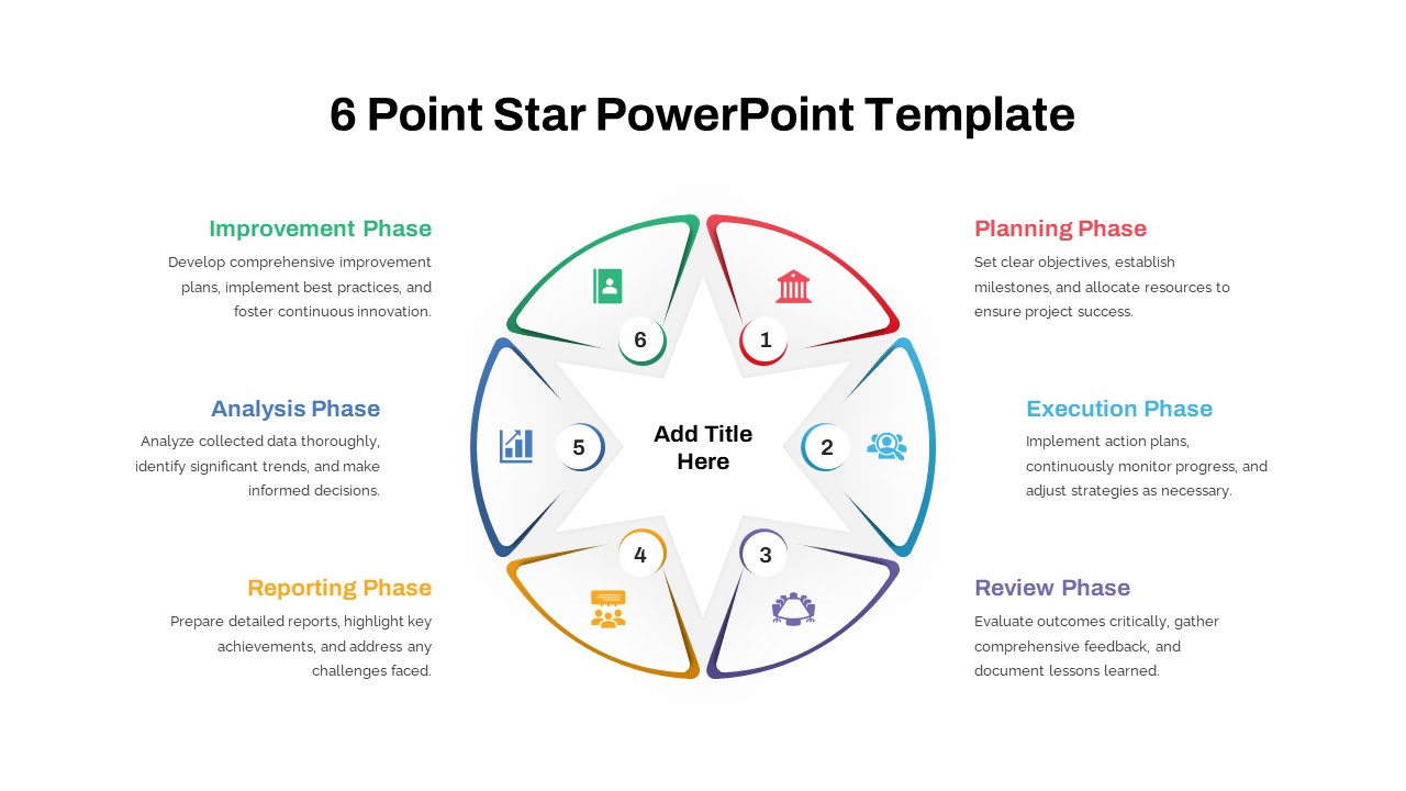 6 Point Star PowerPoint Template