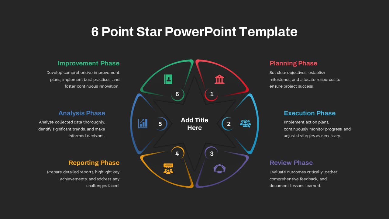 6 Point Star Presentation Slide