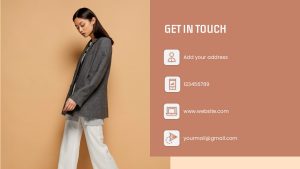 Clothing Line PowerPoint Template Contact Slide To Get In Touch With Us