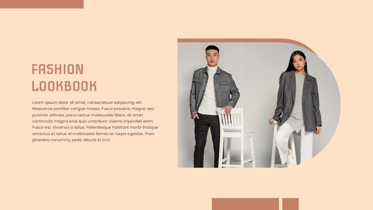 Clothing Line PowerPoint Template Fashion LookBook Slide