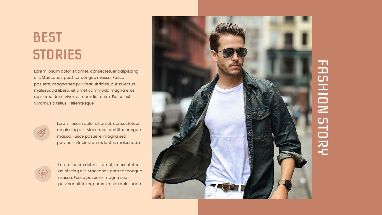 Clothing Line PowerPoint Template Best Stories Slide