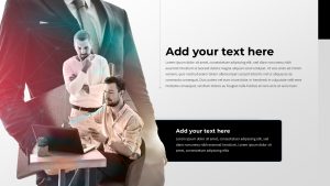 Double Exposure Business PowerPoint Template add text slides