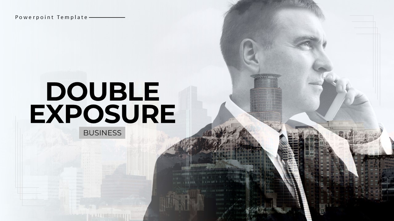 Double Exposure Business PowerPoint Template