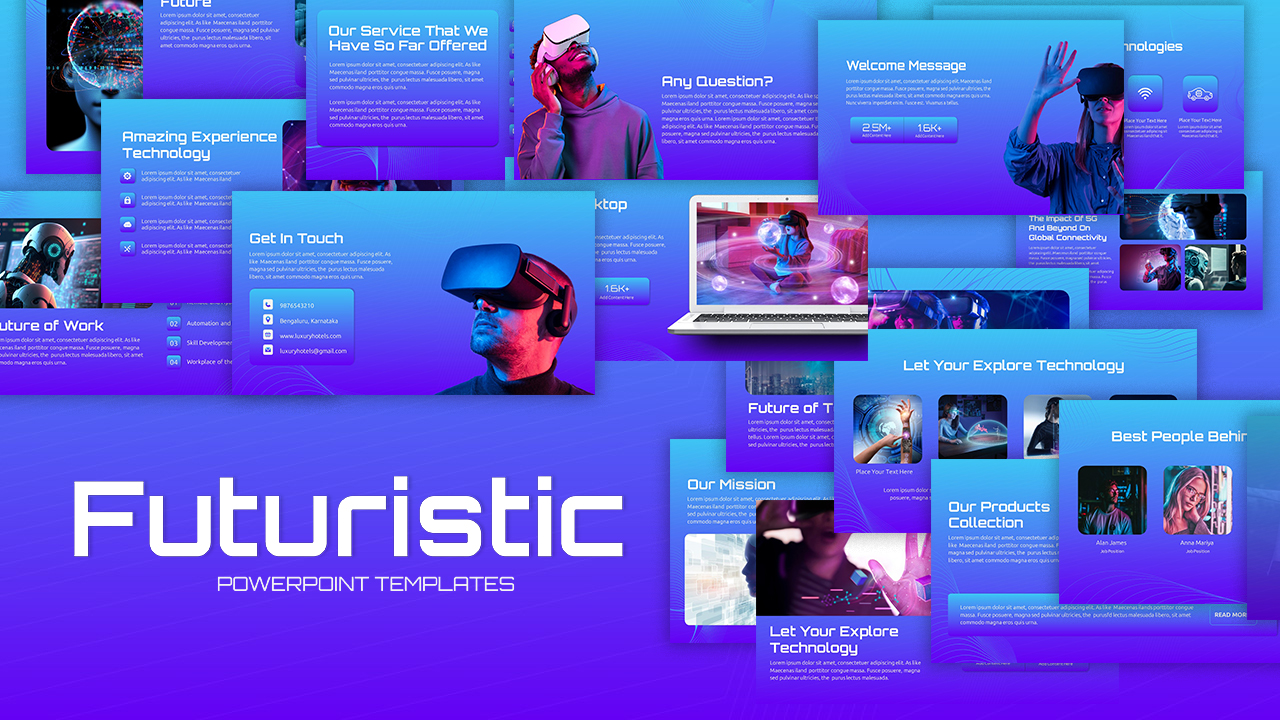 Futuristic PowerPoint Presentation Template Deck featured image