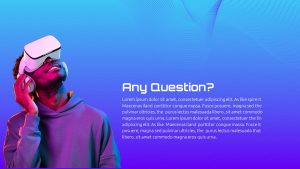 Futuristic PowerPoint Presentation Template Deck questions slide