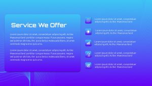 Futuristic PowerPoint Presentation Template Deck service slide