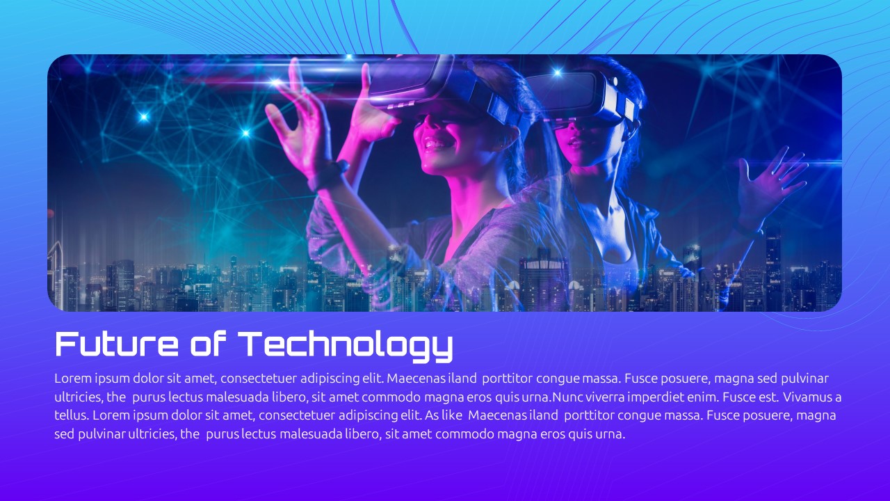 Futuristic PowerPoint Presentation Template Deck technology slides