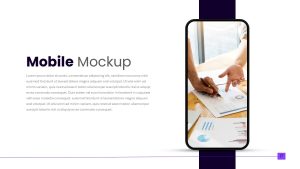 Marketing Presentation PPT Template Mobile Mockup