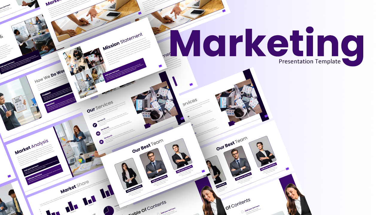 Marketing Presentation PowerPoint Template Featured image