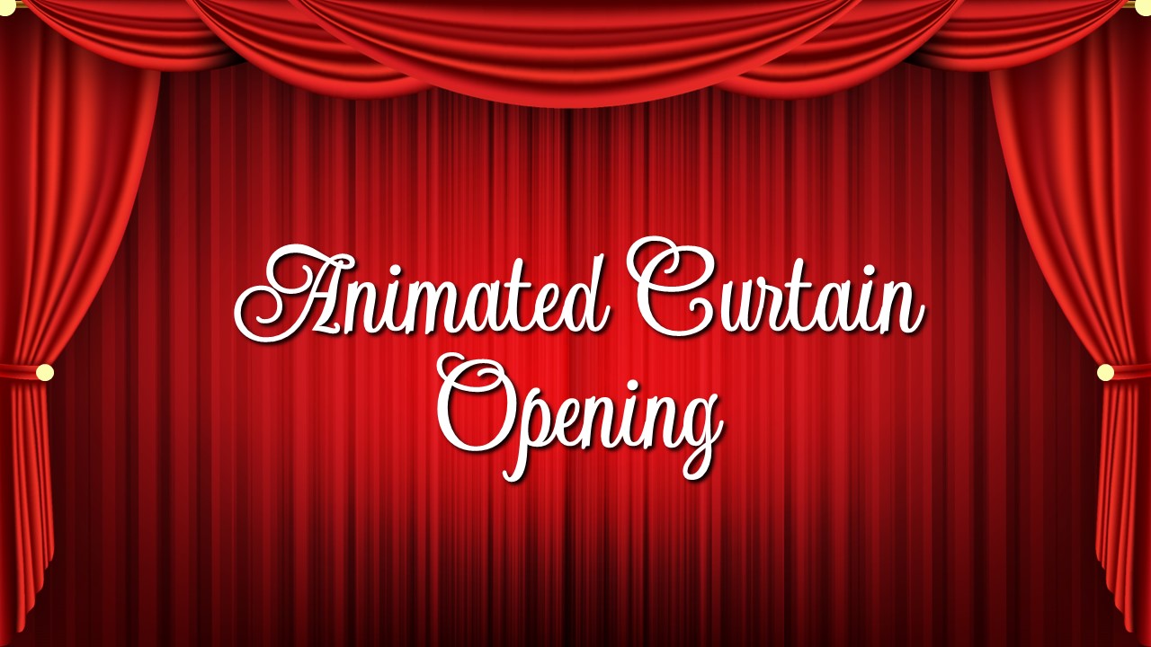 Animated Curtain Opening PowerPoint Template