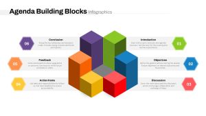 Building Blocks PowerPoint Template Agenda Slide