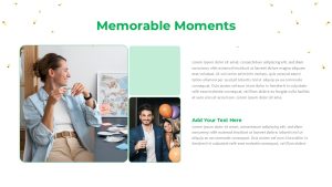 Company Anniversary Celebration PowerPoint Presentation Template moments slide