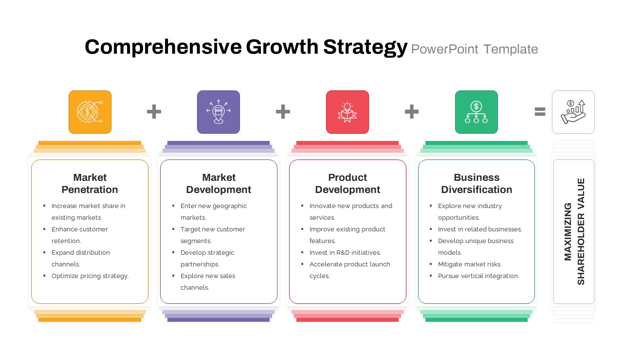 Comprehensive Growth Strategy PowerPoint Templates for business