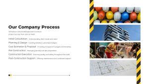 Construction Company Profile PowerPoint Template company process slide