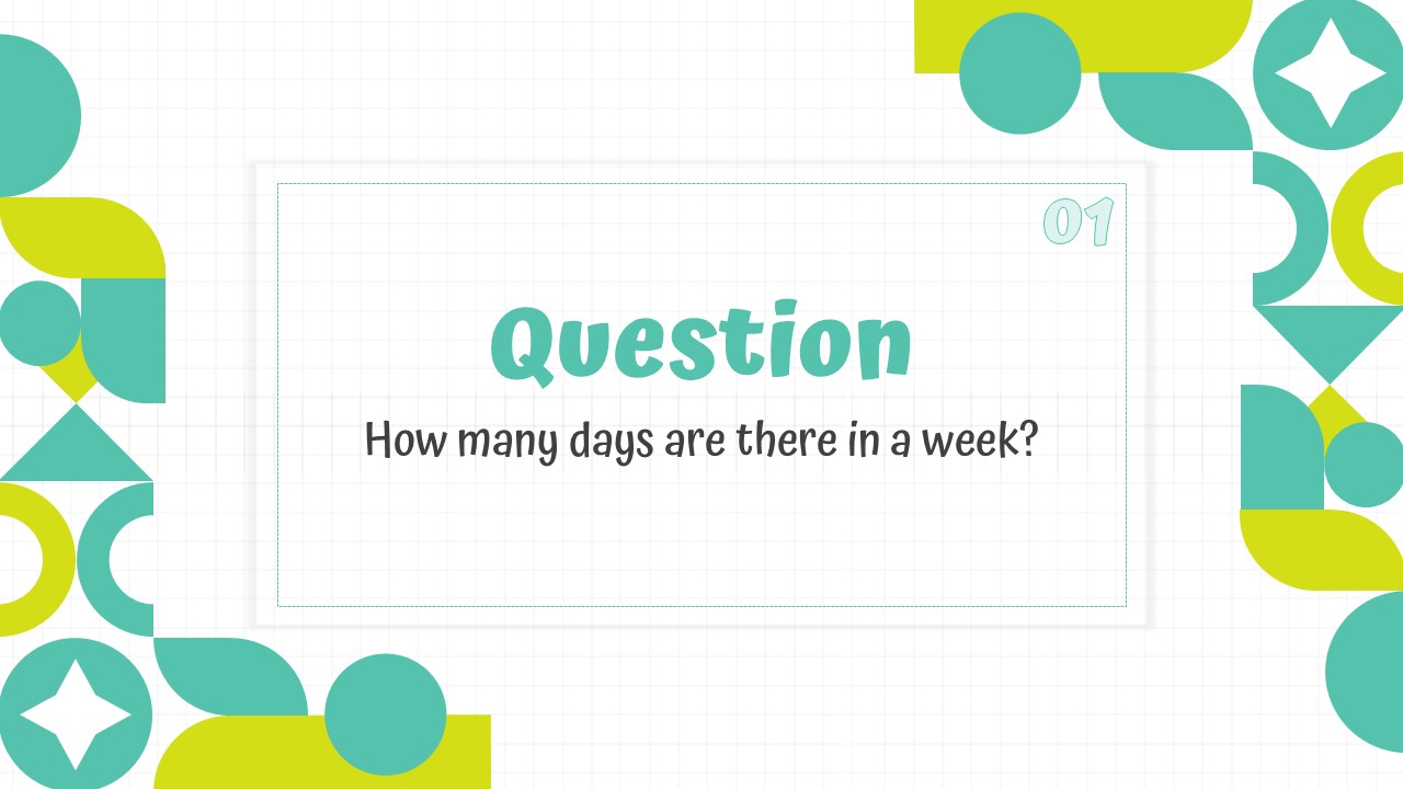 Free Working Flashcard Template 7 Days Question