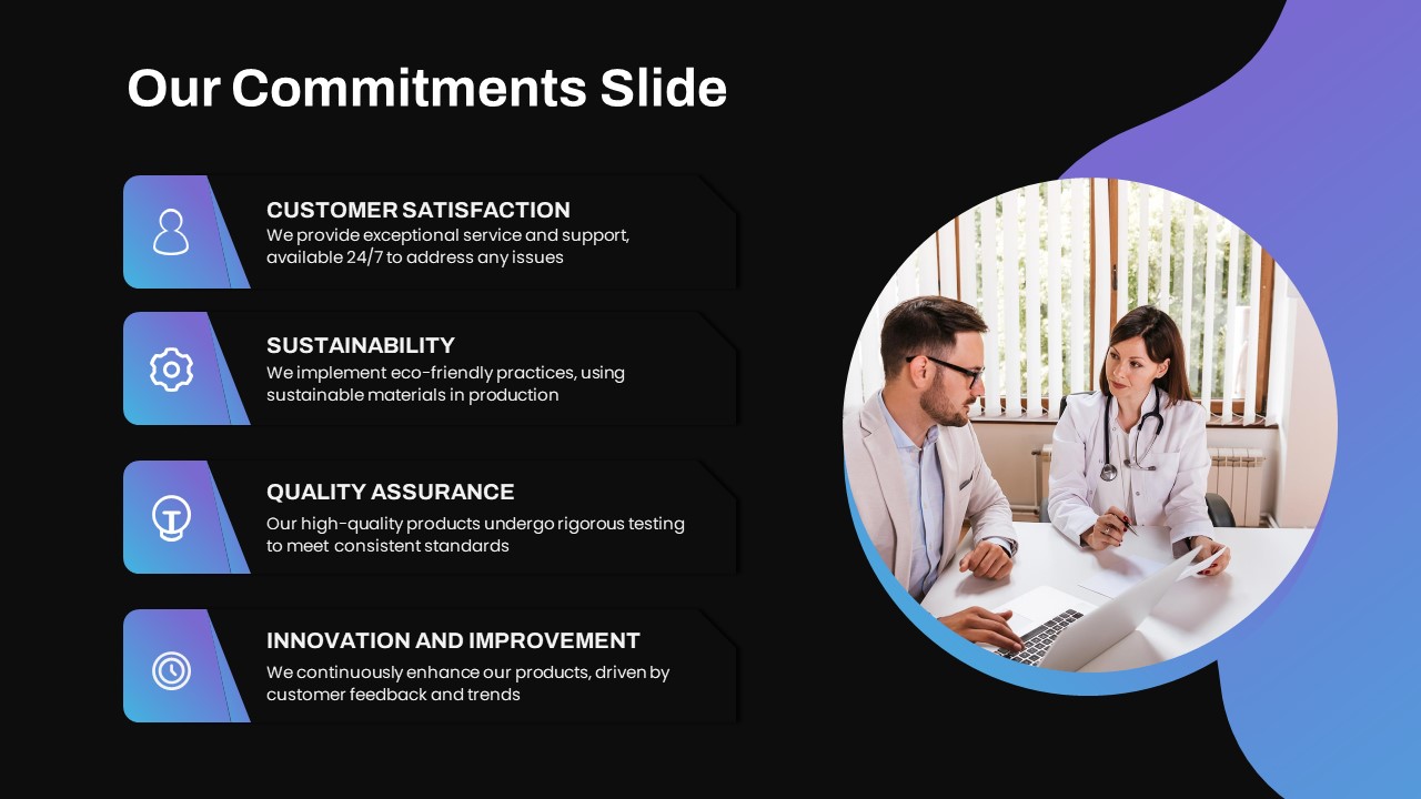 Our Commitments PPT Presentation Template