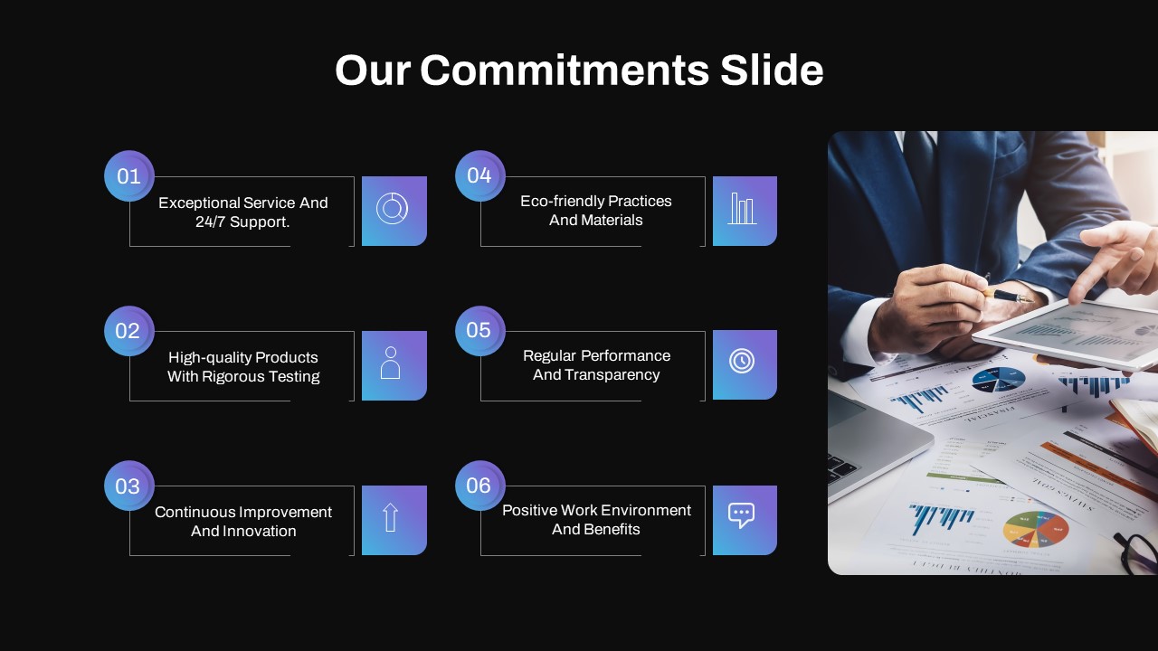 Our Commitments PowerPoint Presentation Template