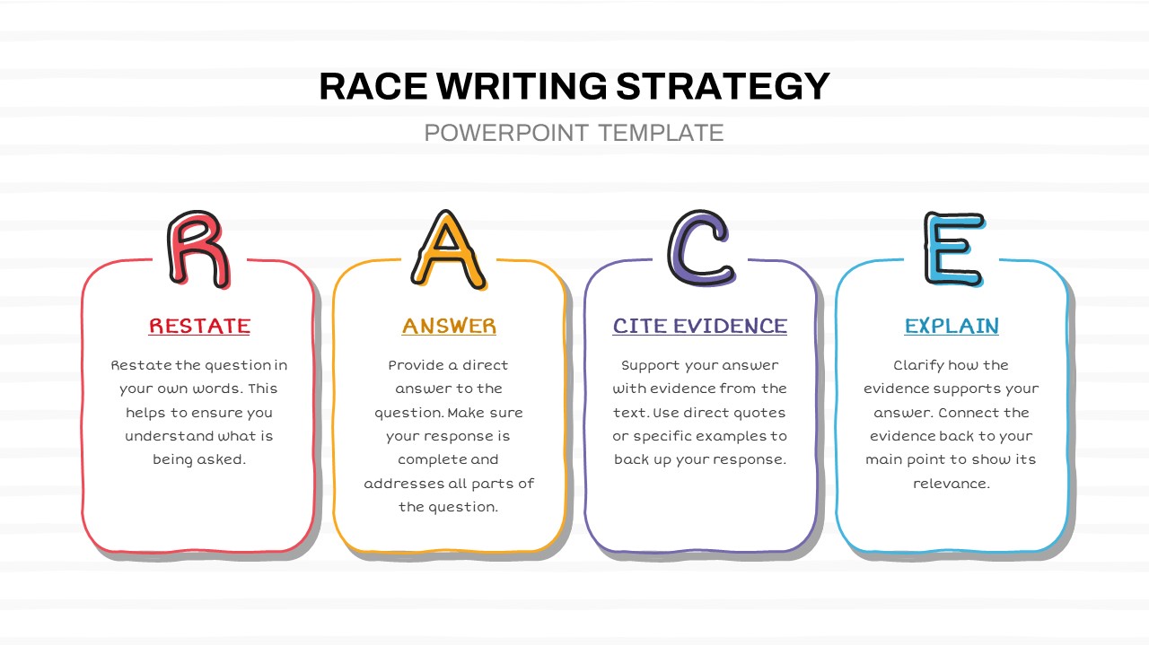 Race Writing Strategy PowerPoint Template featured image