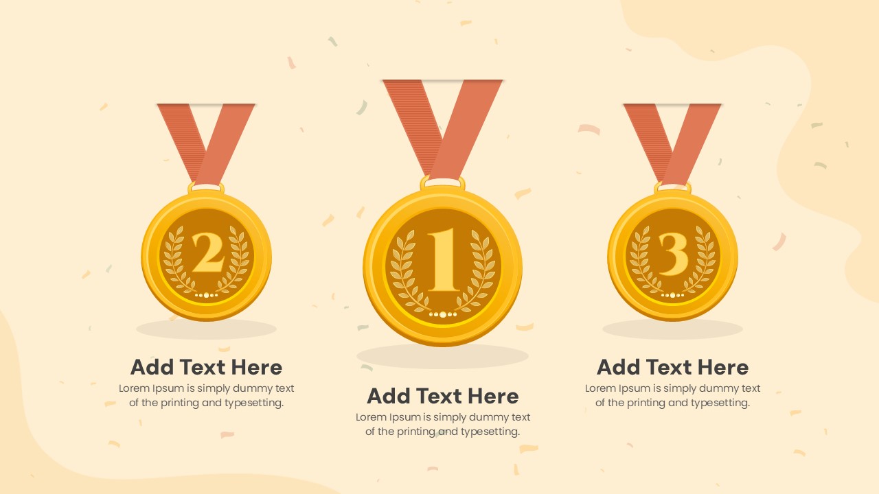 Rewards and Recognition PowerPoint Slide Medals