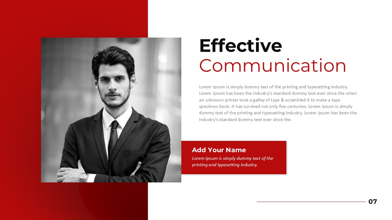 Risk Management Consulting PowerPoint Template Effective Communication Slide