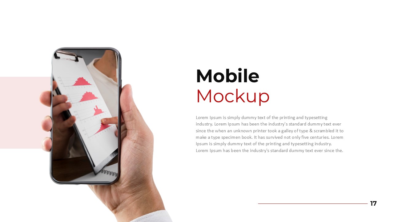 Risk Management Consulting PowerPoint Template Mobile Mockup Slide