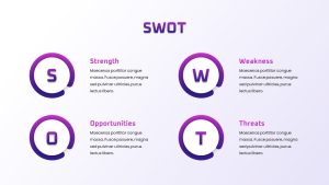 Robotics PowerPoint Template Free swot slide