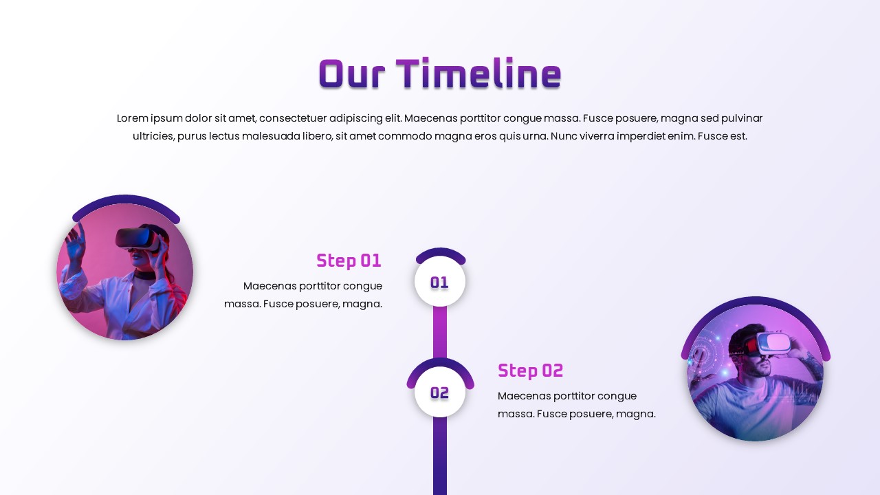 Robotics PowerPoint Template Free timeline slide