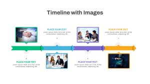 Timeline with Images PowerPoint Template