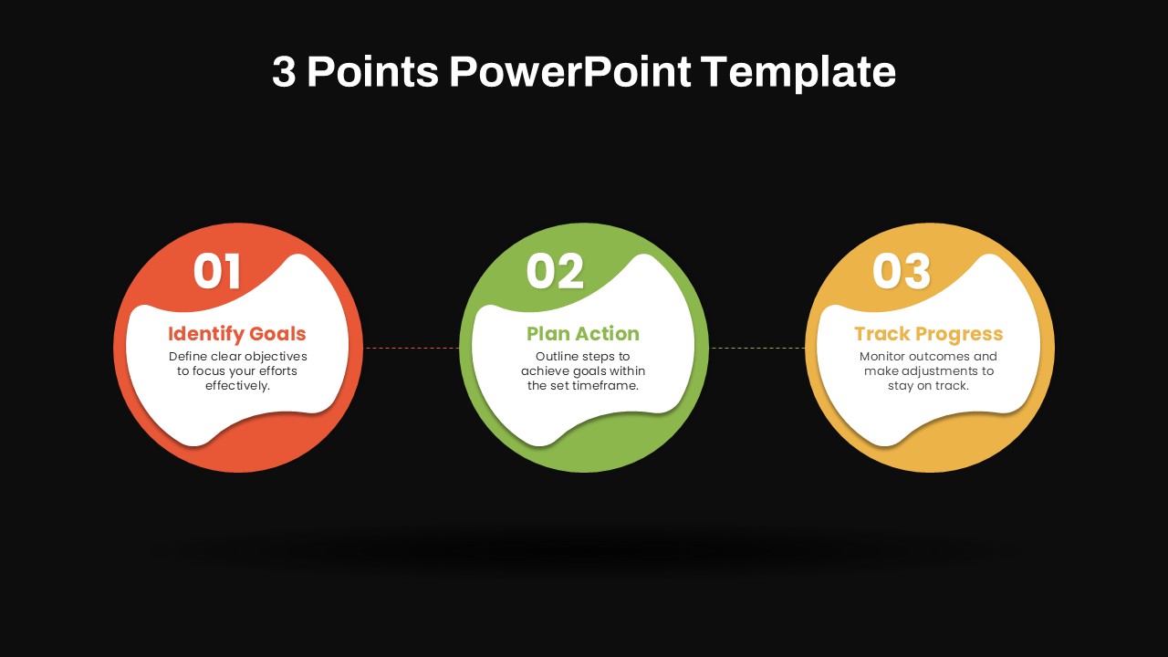 3 Points Presentation Slide Circle Shapes