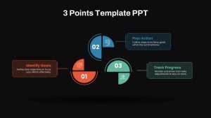 3 Points Segmented PowerPoint Slide