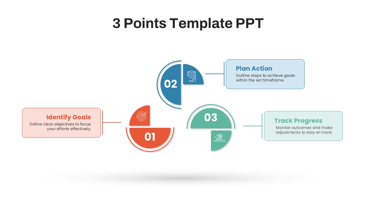 3 Points Segmented PowerPoint Template