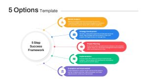 5 Options PowerPoint Template section