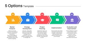 5 Options PowerPoint Template sections