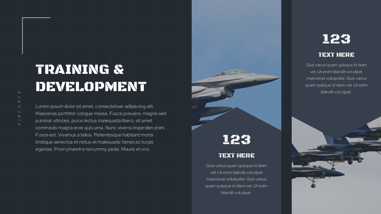 Air Force PowerPoint Presentation Template development