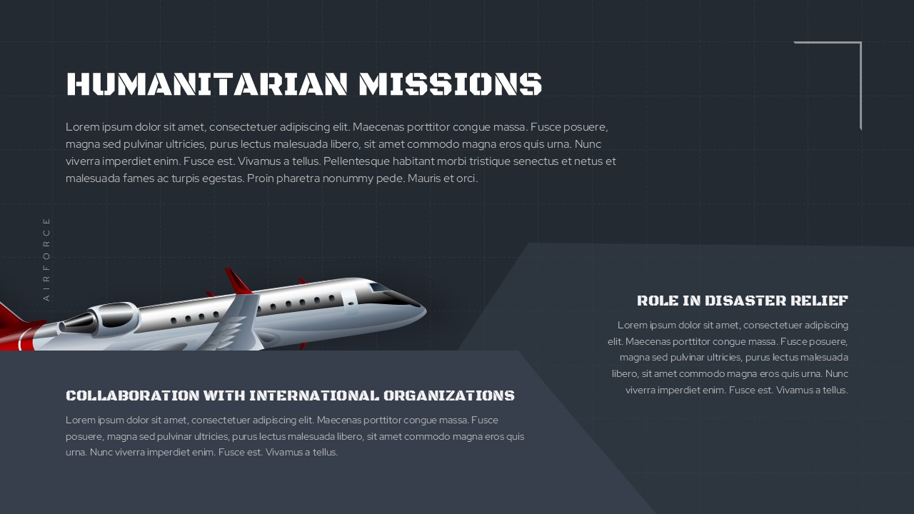 Air Force PowerPoint Presentation Template missions