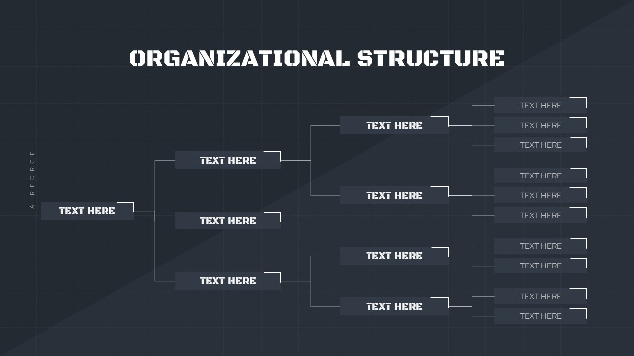 Air Force PowerPoint Presentation Template organizational slide