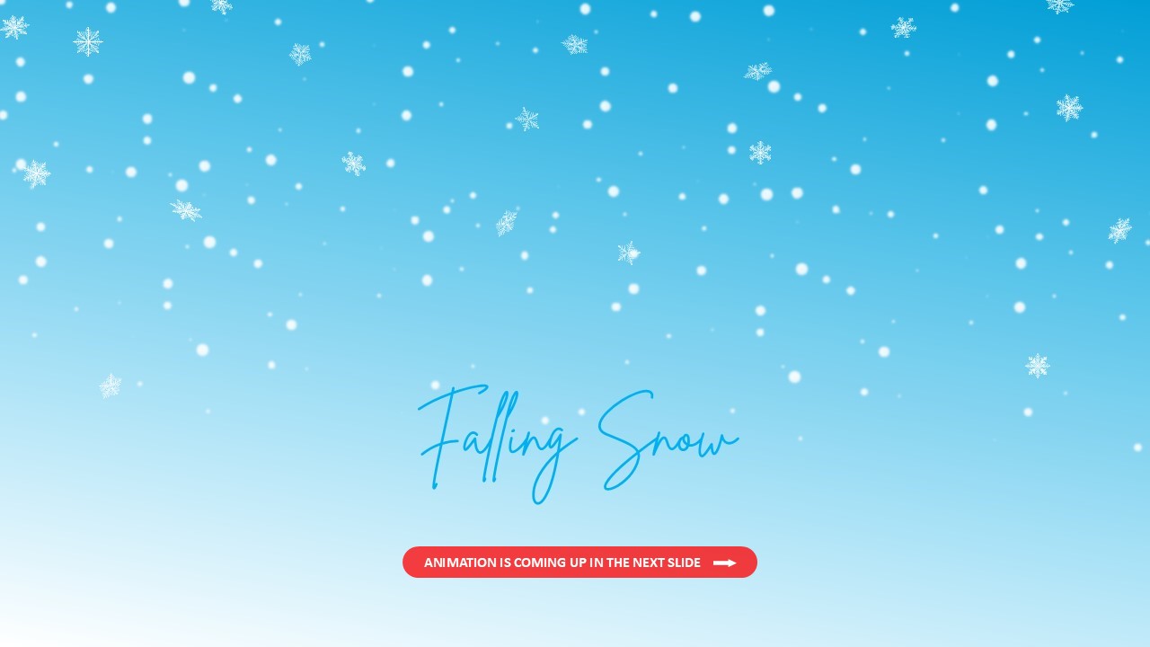 Animated Falling Snow PowerPoint Template featured image