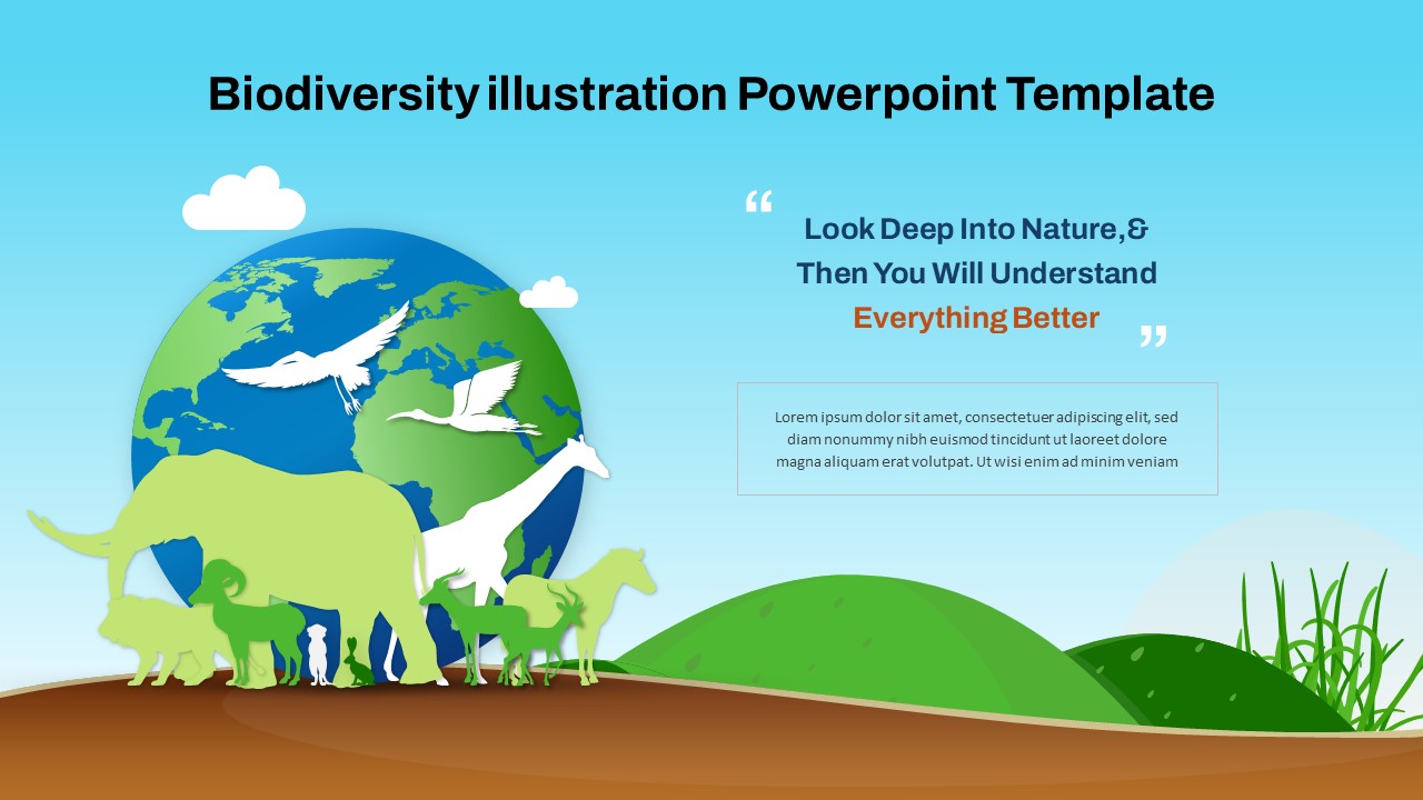 Biodiversity Illustration Presentation Templates