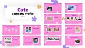 Cute Company Profile Deck PowerPoint Template