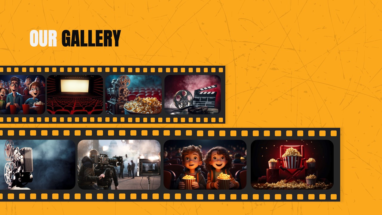 Free Cinema PowerPoint Template Gallery Slide