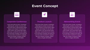 Free Event Management Presentation Template concept