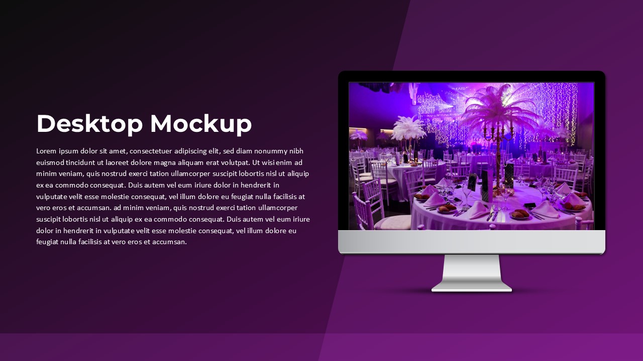 Free Event Management Presentation Template mockups