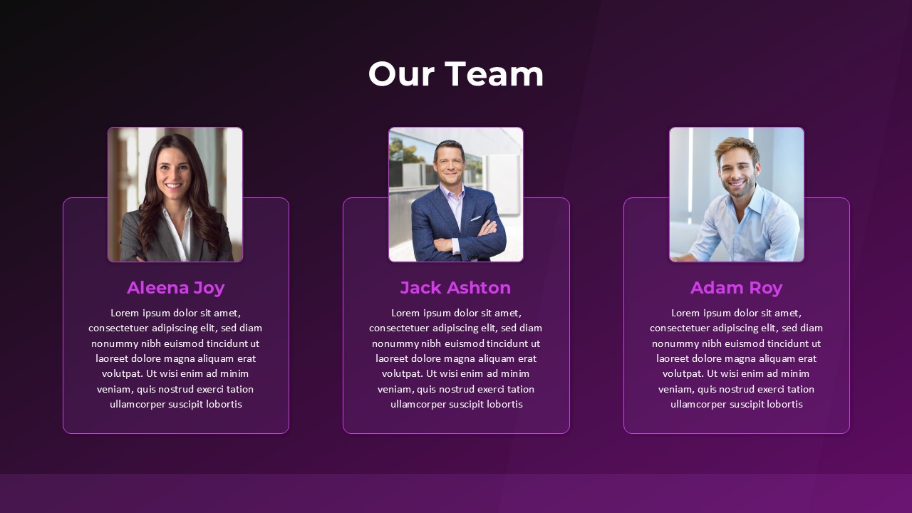 Free Event Management Presentation Template team