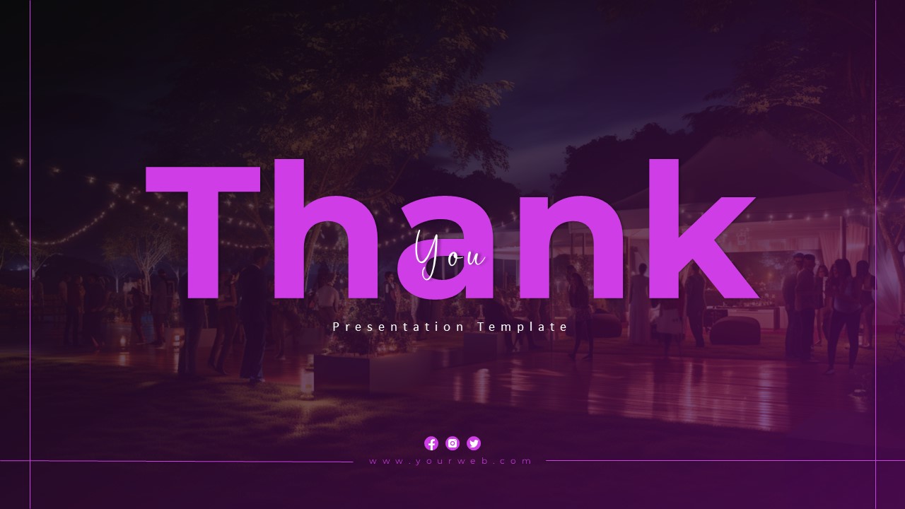 Free Event Management Presentation Template thank you